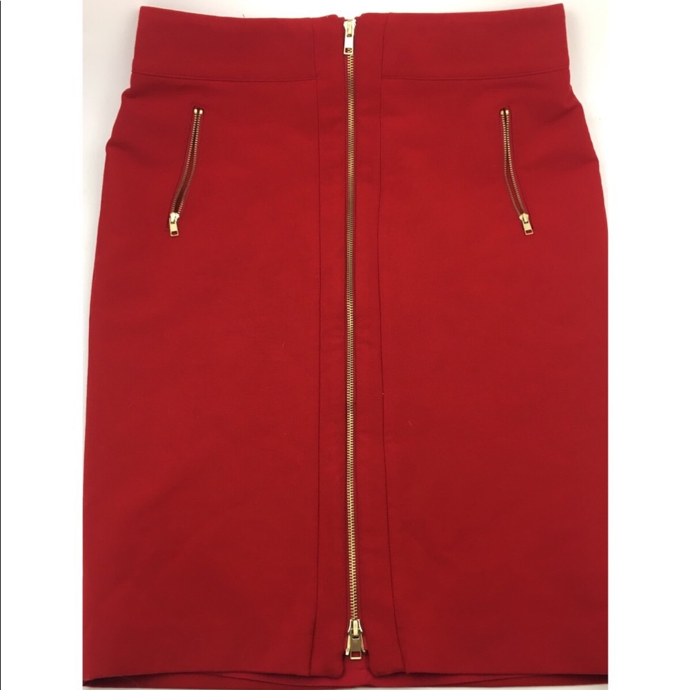 Ann Taylor Scarlet Red Pencil Skirt w/Pockets